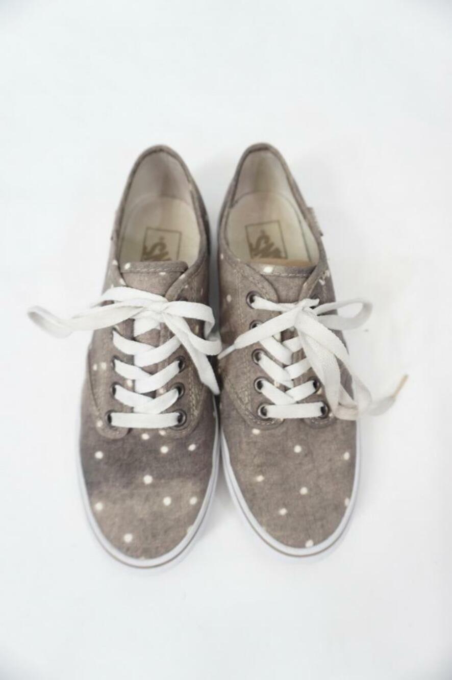 VANS CAMDEN STRIPE POLKA DOT WOMEN 7 USED CLASSIC SNEAKERS OFF THE WALL/721356